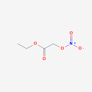 molecular formula C4H7NO5 B14758323 Acetic acid, (nitrooxy)-, ethyl ester CAS No. 999-17-7
