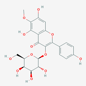molecular formula C22H22O12 B14758333 6-Methoxykaempferol 3-O-galactoside 