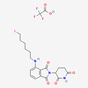 molecular formula C21H23F3IN3O6 B14758499 Pomalidomide-C6-I TFA 