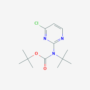 molecular formula C13H20ClN3O2 B14758531 tert-butyl N-tert-butyl-N-(4-chloropyrimidin-2-yl)carbamate 