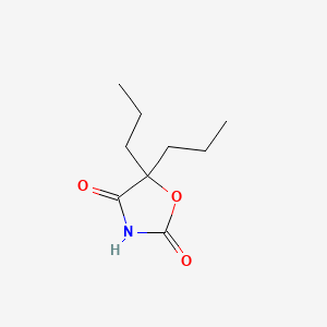 molecular formula C9H15NO3 B14758723 2,4-Oxazolidinedione, 5,5-dipropyl- CAS No. 512-12-9