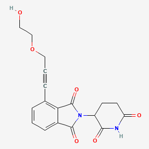 molecular formula C18H16N2O6 B14758728 Thalidomide-propargyl-O-PEG1-OH 