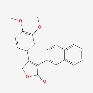 molecular formula C22H18O4 B14758731 3-(3,4-dimethoxyphenyl)-4-naphthalen-2-yl-2H-furan-5-one 