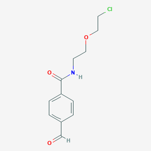 molecular formula C12H14ClNO3 B14758759 N-(2-(2-Chloroethoxy)ethyl)-4-formylbenzamide 