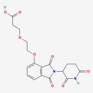 molecular formula C18H18N2O8 B14758826 Thalidomide-O-PEG1-C2-acid 