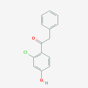 molecular formula C14H11ClO2 B14758847 Ethanone, 1-(2-chloro-4-hydroxyphenyl)-2-phenyl- CAS No. 1144-28-1