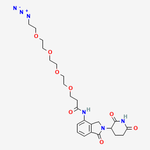 molecular formula C24H32N6O8 B14758882 Lenalidomide-CO-PEG4-C2-azide 