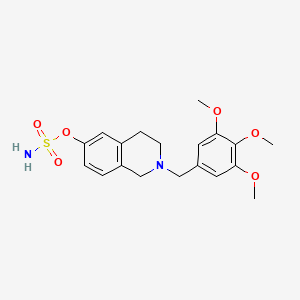 molecular formula C19H24N2O6S B14758899 [2-[(3,4,5-trimethoxyphenyl)methyl]-3,4-dihydro-1H-isoquinolin-6-yl] sulfamate 