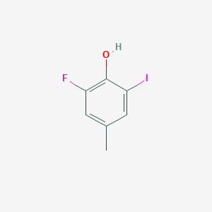 molecular formula C7H6FIO B14758922 2-Fluoro-6-iodo-4-methylphenol 
