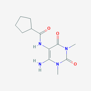 6-Amino-5-[(cyclopentanecarbonyl)amino]-1,3-dimethyl Uracil