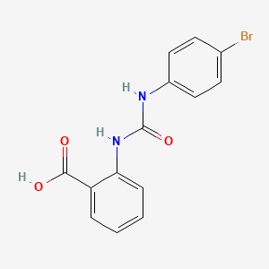 molecular formula C14H11BrN2O3 B14759018 Benzoic acid, 2-[[[(4-bromophenyl)amino]carbonyl]amino]- CAS No. 1566-85-4