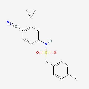 molecular formula C18H18N2O2S B14759033 N-(4-cyano-3-cyclopropylphenyl)-1-(4-methylphenyl)methanesulfonamide 