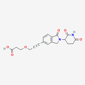 molecular formula C19H18N2O6 B14759089 Phthalimidinoglutarimide-5'-propargyl-O-C2-acid 