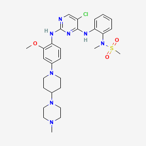 molecular formula C29H39ClN8O3S B14759109 N-[2-[[5-chloro-2-[2-methoxy-4-[4-(4-methylpiperazin-1-yl)piperidin-1-yl]anilino]pyrimidin-4-yl]amino]phenyl]-N-methylmethanesulfonamide 