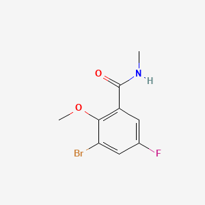 molecular formula C9H9BrFNO2 B14759126 3-Bromo-5-fluoro-2-methoxy-N-methylbenzamide 