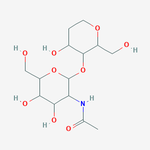 molecular formula C14H25NO9 B14759166 N-[4,5-dihydroxy-2-[4-hydroxy-2-(hydroxymethyl)oxan-3-yl]oxy-6-(hydroxymethyl)oxan-3-yl]acetamide 