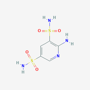 molecular formula C5H8N4O4S2 B14759254 2-Aminopyridine-3,5-disulfonamide 
