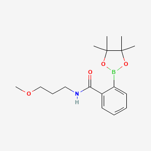molecular formula C17H26BNO4 B14759265 N-(3-Methoxypropyl)-2-(4,4,5,5-tetramethyl-1,3,2-dioxaborolan-2-yl)benzamide 