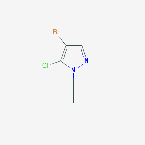 molecular formula C7H10BrClN2 B14759305 4-Bromo-1-(t-butyl)-5-chloro-1H-pyraZole 