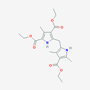 molecular formula C21H28N2O6 B14759358 Diethyl 5-{[4-(ethoxycarbonyl)-3,5-dimethyl-1h-pyrrol-2-yl]methyl}-3-methyl-1h-pyrrole-2,4-dicarboxylate CAS No. 911-70-6