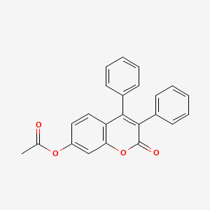 molecular formula C23H16O4 B14759414 (2-oxo-3,4-diphenylchromen-7-yl) acetate CAS No. 1508-89-0