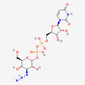molecular formula C15H23N5O16P2 B14759452 UDP-4-Azido-4-deoxy-D-glucose 