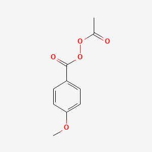 molecular formula C10H10O5 B14759535 Acetyl 4-methoxybenzenecarboperoxoate CAS No. 779-55-5