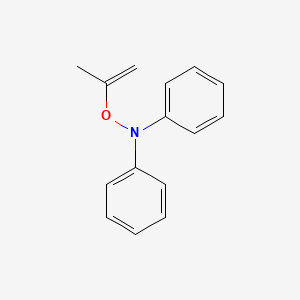 molecular formula C15H15NO B14759598 N-phenyl-N-(prop-1-en-2-yloxy)benzenamine 