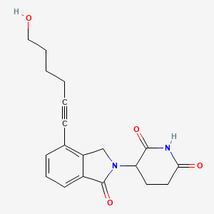 molecular formula C19H20N2O4 B14759613 Phthalimidinoglutarimide-propargyl-C3-OH 