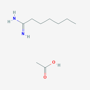 molecular formula C9H20N2O2 B14759626 Heptanimidamide HOAc 