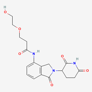 molecular formula C18H21N3O6 B14759701 Lenalidomide-CO-PEG2-OH 
