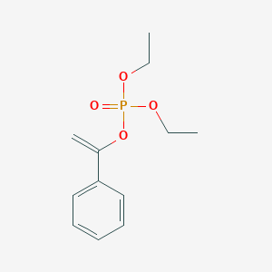 molecular formula C12H17O4P B14759710 Phosphoric acid, diethyl 1-phenylethenyl ester CAS No. 1021-45-0