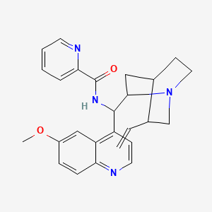 molecular formula C26H28N4O2 B14759721 N-((6-Methoxyquinolin-4-yl)(5-vinylquinuclidin-2-yl)methyl)picolinamide 