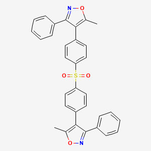 molecular formula C32H24N2O4S B14759731 4,4'-(Sulfonylbis(4,1-phenylene))bis(5-methyl-3-phenylisoxazole) 