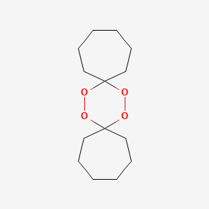 molecular formula C14H24O4 B14759743 8,9,17,18-Tetraoxadispiro[6.2.6~10~.2~7~]octadecane CAS No. 839-34-9