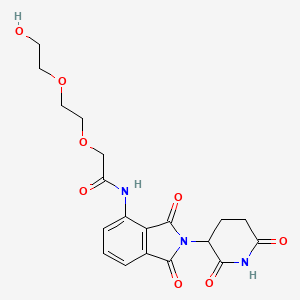 molecular formula C19H21N3O8 B14759778 N-[2-(2,6-dioxopiperidin-3-yl)-1,3-dioxoisoindol-4-yl]-2-[2-(2-hydroxyethoxy)ethoxy]acetamide 