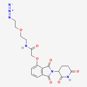 molecular formula C19H20N6O7 B14759880 Thalidomide-O-acetamido-PEG1-C2-azide 