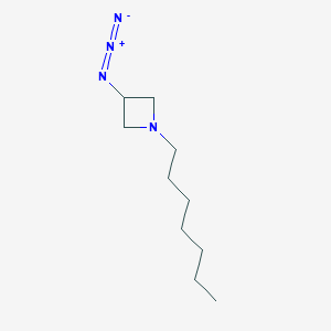 molecular formula C10H20N4 B1475992 3-Azido-1-heptylazetidine CAS No. 2098031-30-0