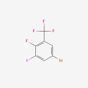 molecular formula C7H2BrF4I B14759962 5-Bromo-2-fluoro-1-iodo-3-(trifluoromethyl)benzene 
