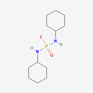 molecular formula C12H24FN2OP B14760025 N,N'-Dicyclohexylphosphorodiamidic fluoride CAS No. 350-65-2