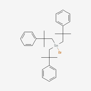 molecular formula C30H39BrSn B14760053 Bromotris(2-methyl-2-phenylpropyl)stannane CAS No. 1256-56-0