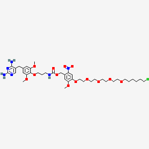 molecular formula C39H57ClN6O13 B14760143 TMP-NVOC-Halo 
