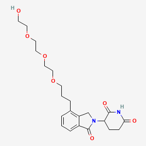 molecular formula C22H30N2O7 B14760164 Phthalimidinoglutarimide-C3-O-PEG3-OH 