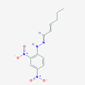 molecular formula C12H14N4O4 B14760205 N-(hex-2-enylideneamino)-2,4-dinitroaniline CAS No. 1560-68-5