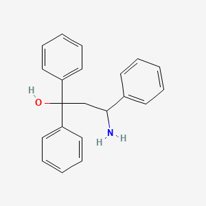 molecular formula C21H21NO B14760226 3-Amino-1,1,3-triphenyl-1-propanol CAS No. 850-67-9