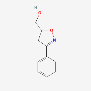 molecular formula C10H11NO2 B14760298 3-Phenyl-5-hydroxymethylisoxazoline 