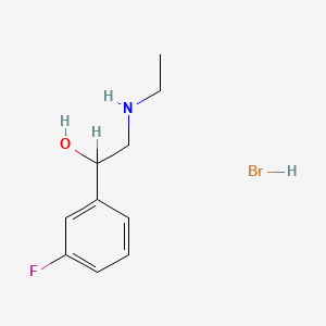 molecular formula C10H15BrFNO B14760345 alpha-Ethylaminomethyl-3-fluorobenzyl alcohol hydrobromide CAS No. 349-26-8