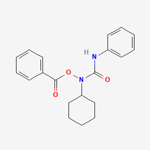 molecular formula C20H22N2O3 B14760400 N-(Benzoyloxy)-N-cyclohexyl-N'-phenylurea CAS No. 1485-64-9
