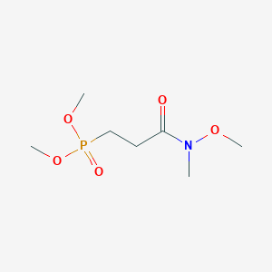 molecular formula C7H16NO5P B14760641 Dimethyl 2-(N-methoxy-N-methylcarbamoyl)ethyl phosphonate 