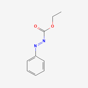 molecular formula C9H10N2O2 B14760717 Diazenecarboxylic acid, phenyl-, ethyl ester CAS No. 943-76-0